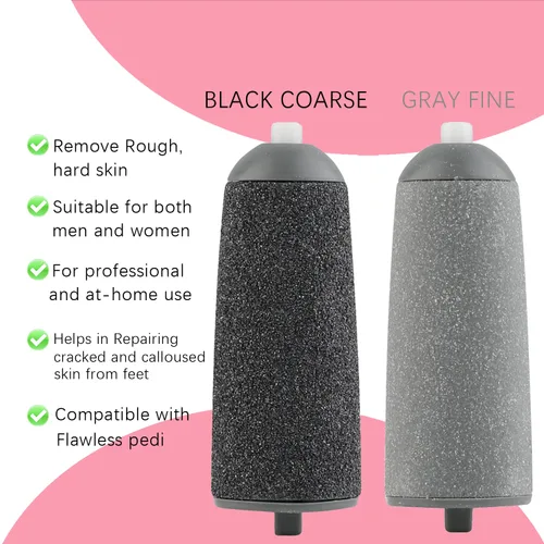 Miniatura 3 de Paquete de 6 rodillos de repuesto compatibles con Finishing Touch Flawless Pedi lima de herramientas eléctricas incluye un cepillo de limpieza