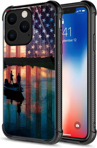 CARLOCA Funda compatible con iPhone 14 Pro Max, diseño gráfico de bandera de Estados Unidos, diseño gráfico de bandera de Estados Unidos, a prueba