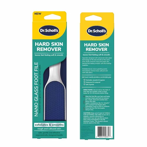 Miniatura 2 de Dr. Scholl's Lima de pie de nano cristal para eliminar la piel dura, removedor de callos de pies, limpiador de pies duradero, removedor de piel