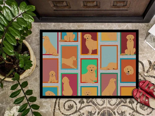Miniatura 3 de Caroline's Treasures MLM1138MAT - Tapete con diseño de Golden Retriever de 18 x 27 pulgadas, para interiores y exteriores, para entrada