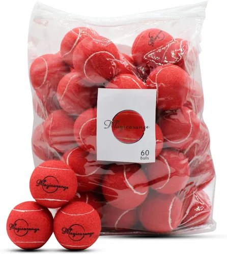 Miniatura 10 de Magicorange Pelotas de tenis, paquete de 60 pelotas de tenis de entrenamiento avanzado, pelotas de práctica, pelotas de juego para perros y Verde