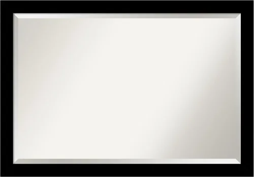 Miniatura 9 de Amanti Art Espejo de pared negro de 24 x 20 pulgadas, espejo de baño rectangular negro cepillado para decoración de pared de sala de estar, marco