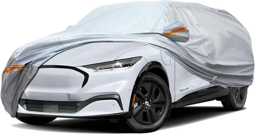 Miniatura 15 de TUCAREST - Funda de auto completa de 6 capas de alta calidad, diseño de cremallera de carcasa dura, impermeable, resistente a la intemperie