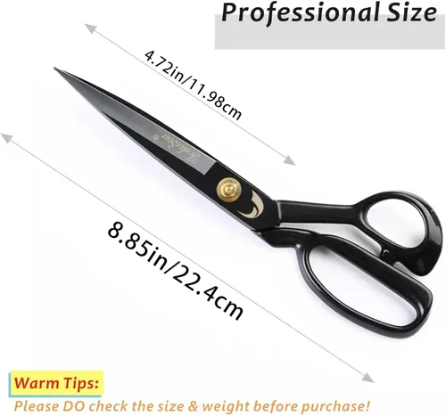 Miniatura 6 de Fabric Scissors 8 Inch Sewing Dressmaking Scissors Professional Razor Sharp for Tailoring Leather Raw Materials - Japan High Carbon Steel Tailor