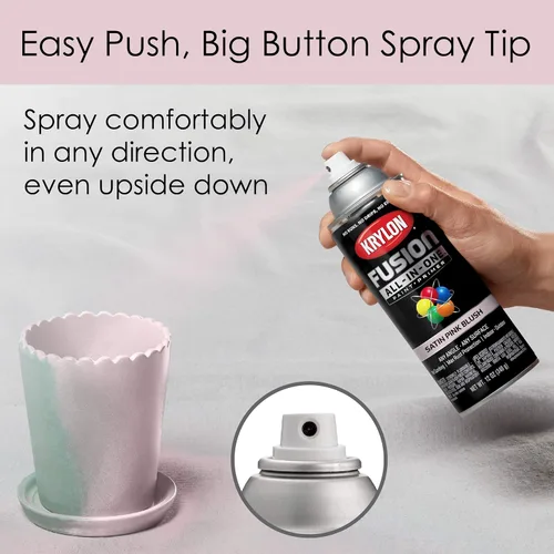 Miniatura 145 de Krylon Fusion - Pintura en aerosol adhesiva todo en uno para uso en interiores y exteriores, 12 onzas, aluminio