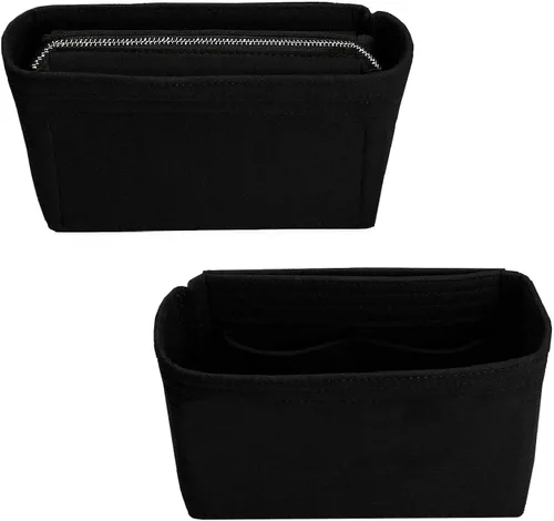 Miniatura 2 de Organizador de bolso, inserto de bolsa de fieltro con cremallera, 2 paquetes en un juego para mochila, inserto de bolsa para mujer, serie LV NeoNoe