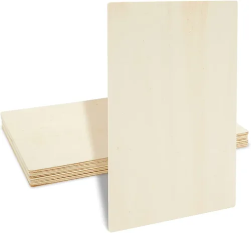 Miniatura 8 de Juvale Tableros rectangulares de madera para manualidades, paquete de 4, 15.5 x 9.8 x 0.2 pulgadas, madera contrachapada de álamo marrón, superficie