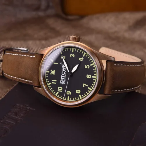 Miniatura 2 de Ritche - Correa de reloj de cuero de liberación rápida, 18, 19, 20, 21, 22, 23 y 24mm