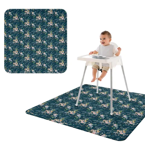 Miniatura 47 de BapronBaby Adventure Awaits - Tapete impermeable para debajo de sillas altas, suelos, mesas, tiempo de juego o artes y manualidades, lavable a