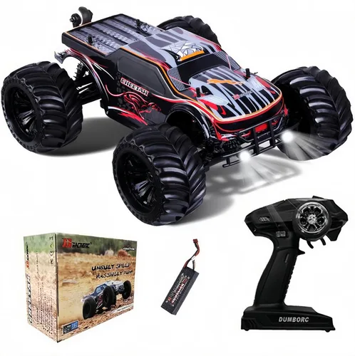 JLBRACINGRC Auto RC sin escobillas de 1/10 para adultos, rápido 50+ mph de alta velocidad RTR RC camión, camión monstruo todoterreno 4WD, auto de