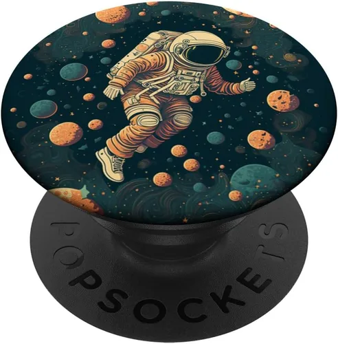 Miniatura 6 de Astronauta espacial y los planetas PopSockets MagSafe PopGrip para iPhone