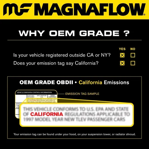 Miniatura 4 de MagnaFlow Exhaust Products Convertidor catalítico de ajuste directo Grado OEM Federal/EPA obediente 60503