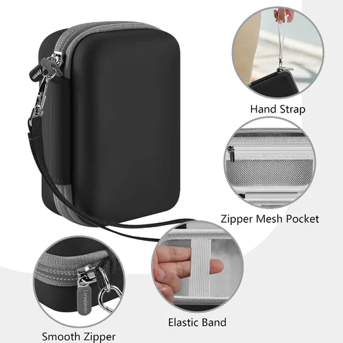 Miniatura 4 de Leayjeen Funda para impresora fotográfica para teléfono inteligente compatible con KODAK Mini 2/Mini Shot 2 Retro 4PASS Impresora fotográfica Negro
