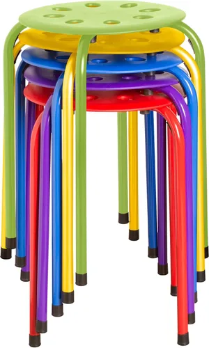 Norwood Muebles Comerciales Taburetes Apilables para Niños y Adultos, 17.75" Altura Estándar Taburetes Portátiles Anidables de Oficina y Aula, Color