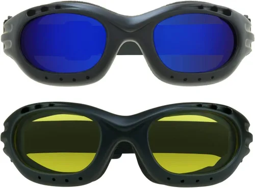 Miniatura 12 de Bikershades Gafas de Seguridad para Motocicleta para Hombre y Mujer. Lentes Polarizadas, Humo, Azul Espejado u Naranja, Lentes Amarillos