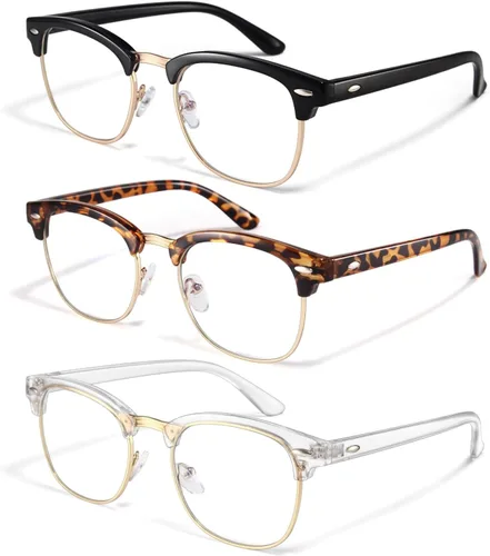 Miniatura 15 de Racico Gafas de luz azul para hombres y mujeres - Material mixto + Marcos de metal con revestimiento de protección UV