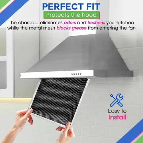 Miniatura 5 de Filtro de campana extractora de repuesto para campana extractora de 8.78 x 10.48 pulgadas W10355450, filtro de carbón para extractor, filtros
