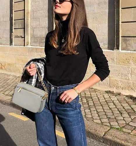 Miniatura 8 de UTO Pequeñas bolsas cruzadas para mujer, 3 en 1, diseño de moda, mini cangurera con correa