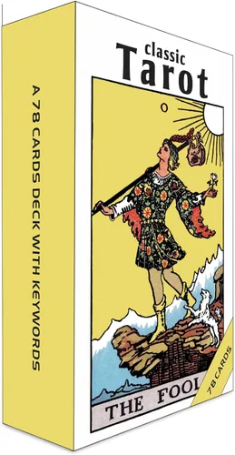 Miniatura 9 de Tarjetas de tarot clásicas para principiantes con significados, juego de 78 cartas para aprender y adivinar (blanco)