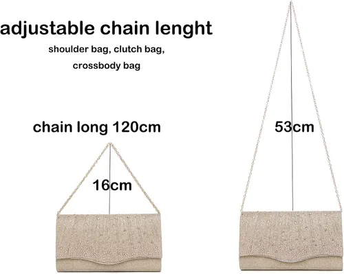 Miniatura 4 de MUDUO Monederos de mano con diamantes de imitación para mujer, monederos y bolsos formales de boda, fiesta, graduación, bolsas de dinero, regalo