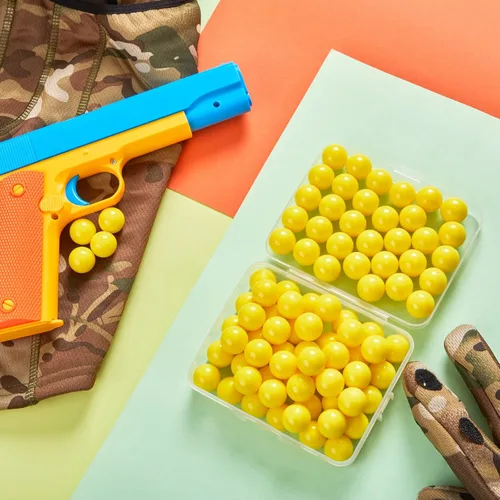 Miniatura 7 de Civaner Proyectiles de calibre 150 x 68/61 para defensa y práctica, bolas de paintball 68 rompedoras reutilizables, proyectiles sólidos de nylon