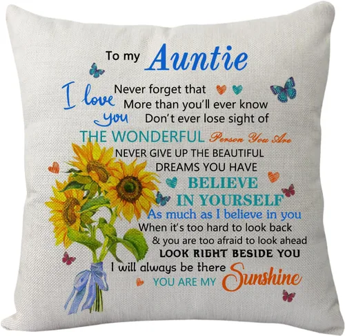 Funda de almohada para regalo de sobrina sobrino, inspiradora funda de almohada con texto en inglés "Never Forget That I Love You", divertida funda