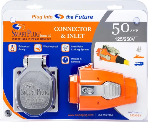 Miniatura 7 de SmartPlug B50ASSYPB - Conector y entrada de alimentación de muelle de 50 amperios, resistente a la intemperie, para caravana, cámper y barco