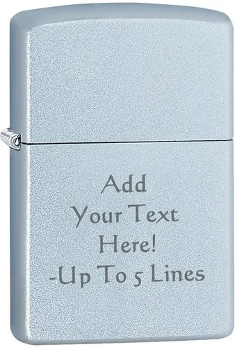 Miniatura 10 de Zippo Encendedor - Encendedor personalizado cromado a prueba de viento personalizado mensaje grabado (arco de cromo cepillado) #24647