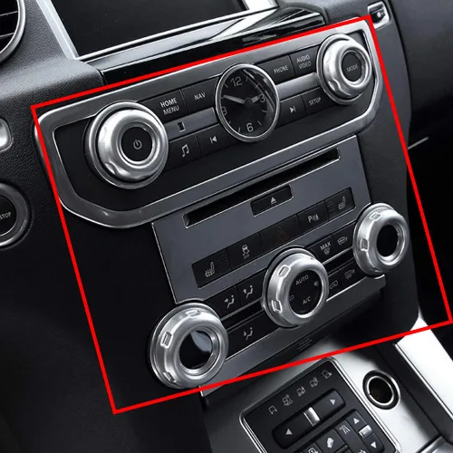 Miniatura 2 de Acouto 5 Uds. Cubierta de anillo para interruptor de aire acondicionado lateral interior para Discovery 4 LR4 2009-2016 para deporte 2010-2013