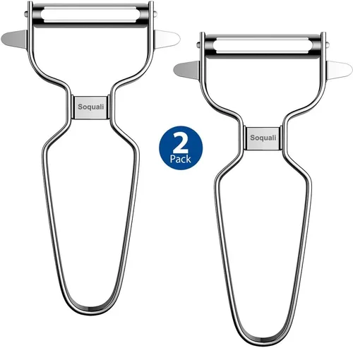 Miniatura 7 de Pelador de verduras de acero inoxidable para cocina, pelador en Y, seguro de usar, papa, fruta, zanahoria, peeler, peeler, fácil de pelar y limpiar
