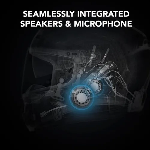 Miniatura 2 de Casco inteligente integral para motocicleta Sena Phantom y ANC con comunicaciones integradas, iluminación LED y sonido de segunda
