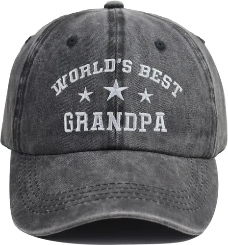 Miniatura 7 de World's Best - Gorras de béisbol para hombre, de algodón envejecido, ajustable, para papá y abuelo, regalos para Abuelo Pappy