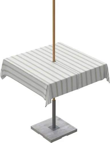 Miniatura 12 de Mantel para exteriores a rayas azul marino, mantel redondo de 60 pulgadas, diseño de rayas blancas y azul marino, impermeable, con agujero
