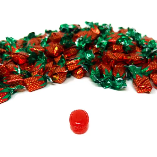 Miniatura 5 de Caramelos duros de fresa rellenos de pulpa de fruta real, 3 libras, Bon Bon Bons con sabor a fresa rellenos de pulpa de fresa real, surtido