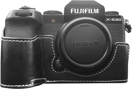 MUZIRI KINOKOO Funda para cámara Fujifilm Fuji XS20/X-S20, estilo retro de piel sintética Fuji XS20 Funda protectora con agarre de mano y diseño