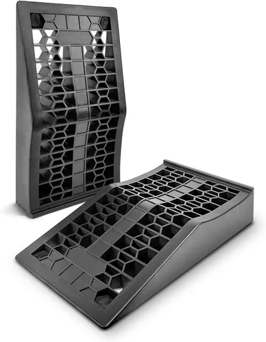 ROBLOCK Rampas de coche para elevación y mantenimiento de vehículos, rampas portátiles de bajo perfil para garaje, rampas de neumáticos resistentes