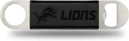 Miniatura 7 de Rico Industries NFL - Hoja de barra grabada con láser de piel sintética, gran accesorio para bebidas para el día del juego