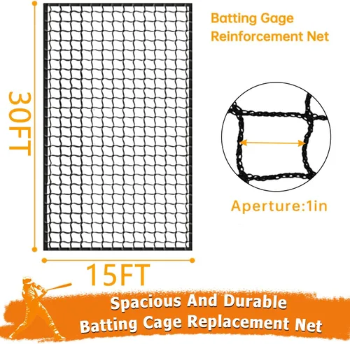 Miniatura 2 de Gagalileo Red de bateo de béisbol y sóftbol: reemplazo para la jaula de bateo Beisbol Práctica Patio trasero Jugadores Juveniles Entrenadores
