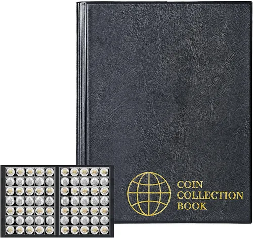 Miniatura 9 de Álbumes de 420 bolsillos - Libro verde de bolsillos de 28x29 mm/1.1x1.1 pulgadas, 10 páginas, soporte de colección tamaño carta, libro
