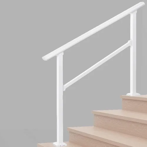 Miniatura 32 de Pasamanos para escalones al aire libre adecuados para 1 a 3 escalones, barandilla de escalera de hierro forjado, paso estable con pasamanos de 3