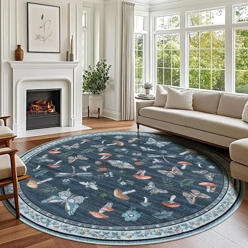 Miniatura 51 de ROYHOME - Alfombra con diseño de hongos e insectos, para pasillos, cocina o baño, antideslizante, lavable, suave, larga, 2 x 6, beige