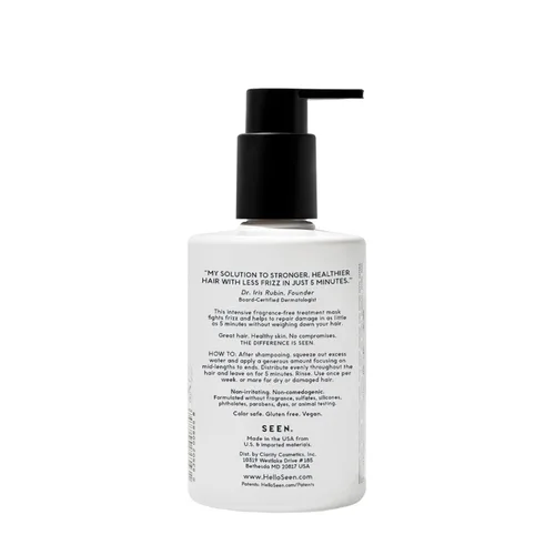 Miniatura 2 de SEEN Máscara de tratamiento de frizz + reparación, sin fragancia, combate el encrespamiento, repara el daño para un cabello más fuerte, suave