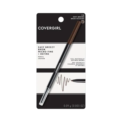 Miniatura 3 de COVERGIRL Easy Breezy Brow - Lápiz microfino para definir las cejas, marrón suave, 0.03 libras, lápiz de cejas marrón, no necesita afilado, cepillo
