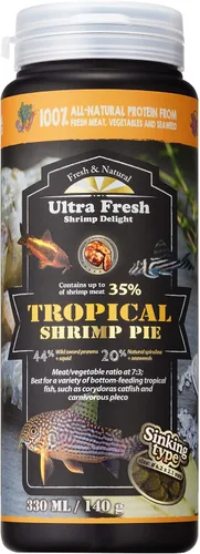 Miniatura 3 de Ultra Fresh Paquete de alimentos para pescado para alimentador de fondo, Pleco, Corydoras, bagre, verduras y pastel de camarones tropicales