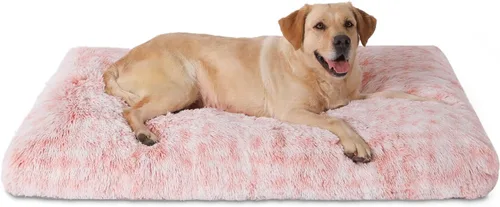Miniatura 30 de Bedfolks Cama Impermeable para Jaula de Perro, Cama de Felpa para Perros con Funda Lavable Extraíble, Almohadón de Jaula de Perro de Piel Sintética