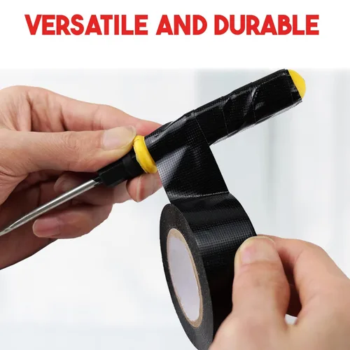 Miniatura 5 de Mini Cinta Adhesiva para Conductos, 1" x 10 yardas Tamaño de Viaje Cinta Adhesiva para Conductos Paquete de 2, Rollo Pequeño, Impermeable, Kit