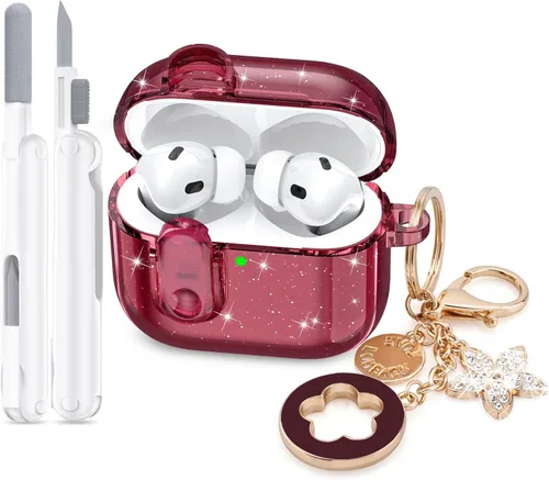 Miniatura 20 de Funda para Apple Airpods iPods Pro 3, fundas transparentes 2025 lindas mujeres, VISOOM Cute Air Pods Pro3 funda transparente para Airpods iPods Pro