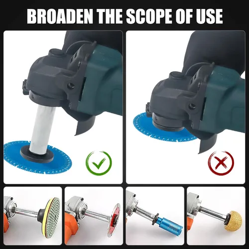 Miniatura 5 de 12 piezas de kit de accesorios para amoladora angular con tuercas de brida, varilla de conexión de eje extendido para amoladora angular con rosca