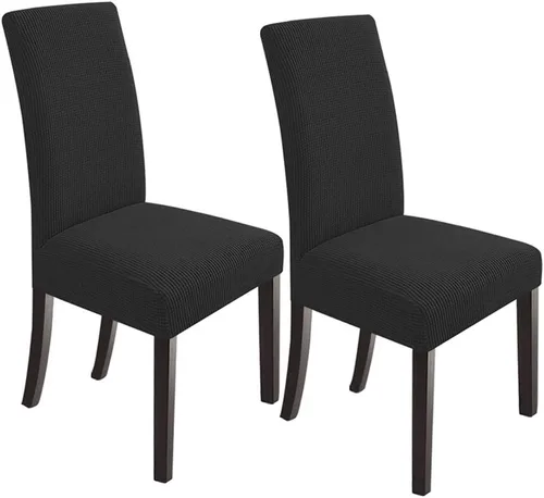 Miniatura 16 de NORTHERN BROTHERS Juego de 2 fundas para sillas de comedor, fundas elásticas para sillas Parsons, color rojo vino