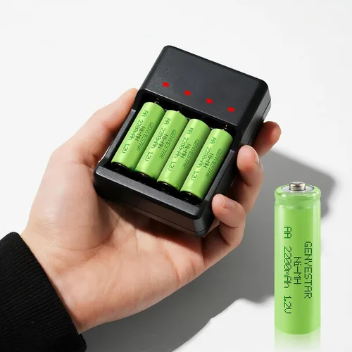 Miniatura 7 de Baterías AA recargables NIMH 1.2V Doble A 2200mAh Batería 8 Pack